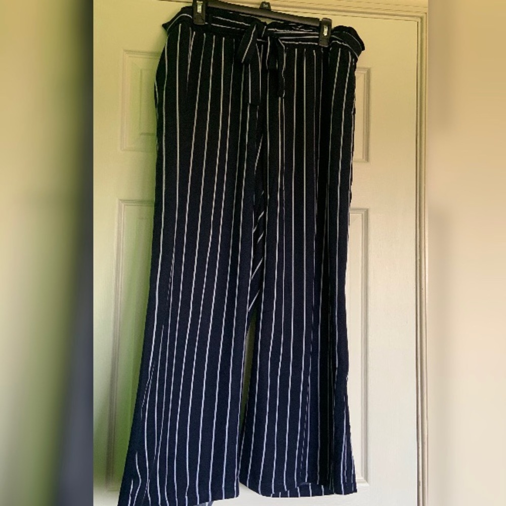 Navy Palazzo wide-leg pants